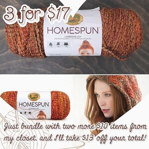 NWT Lion Brand Wildfire Homespun Yarn